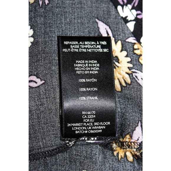 Urban Outfitters Black and Gold Floral Midi Dress - Picture 10 of 12